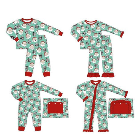 Santa and Cows Ornaments Pajamas