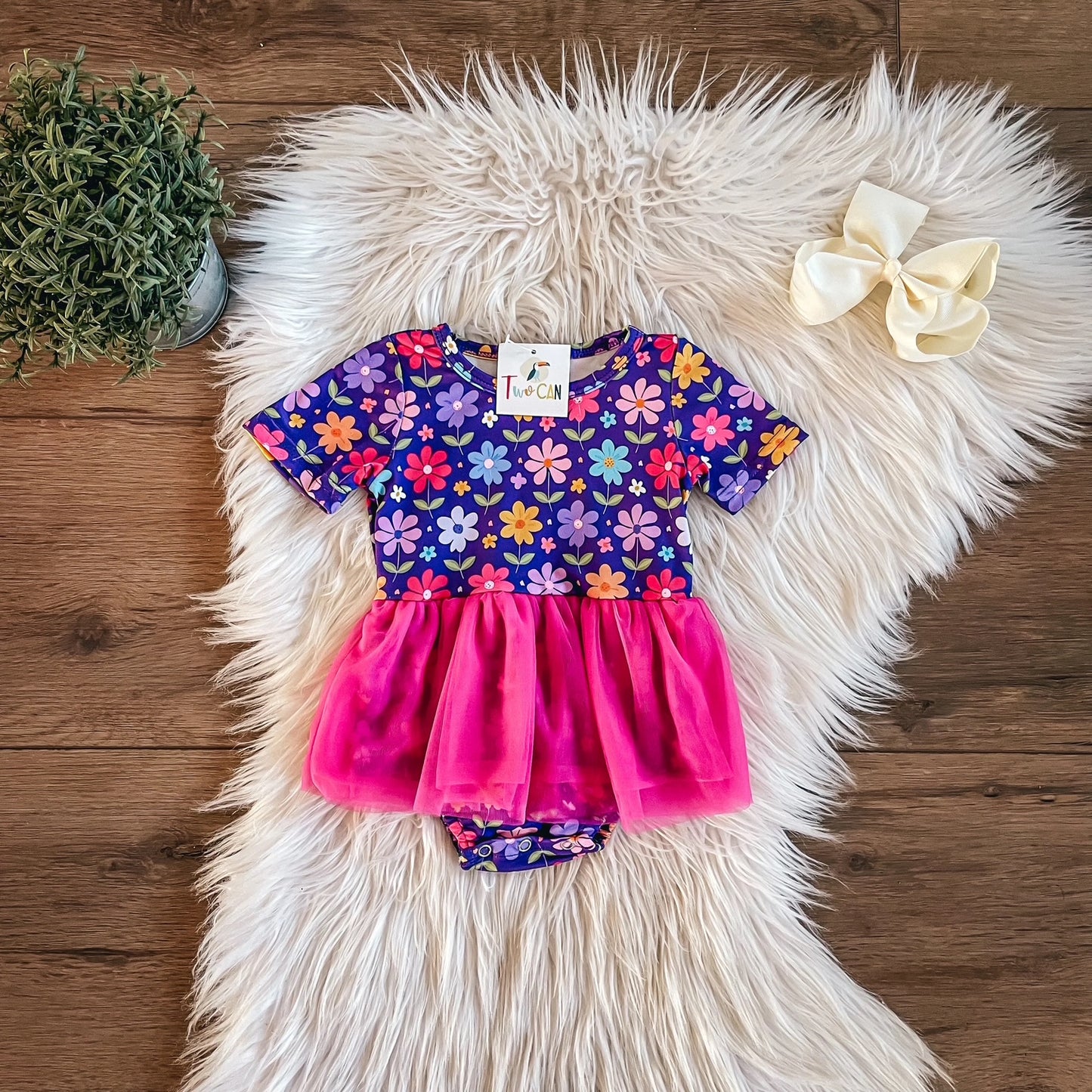 Purple Floral Romper