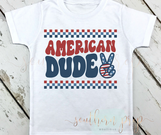 American Dude with Peace Sign Tee