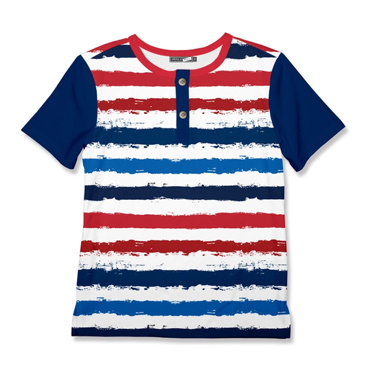 Patriotic Boys Henley Shirt