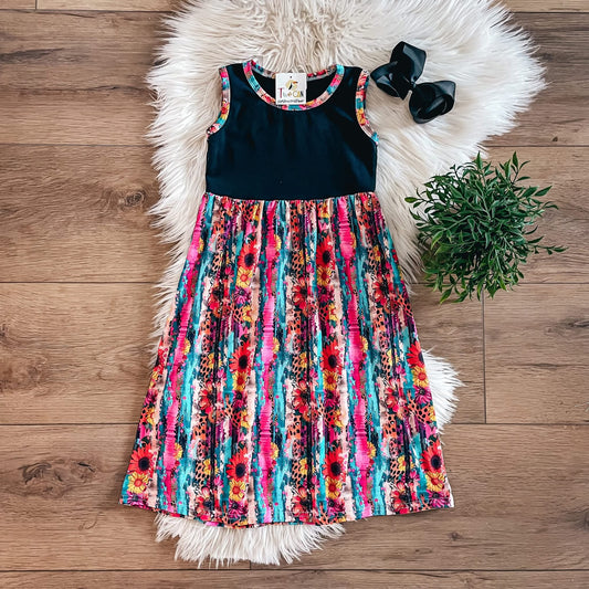 Bold Wildflower Maxi Dress