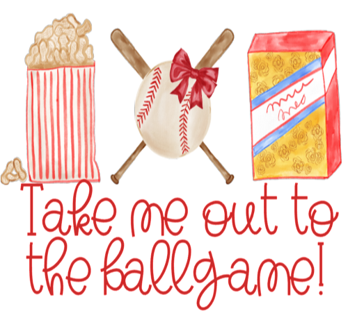 Take me out to the ballgame - Baseball Snacks - Baseball Graphic Tee