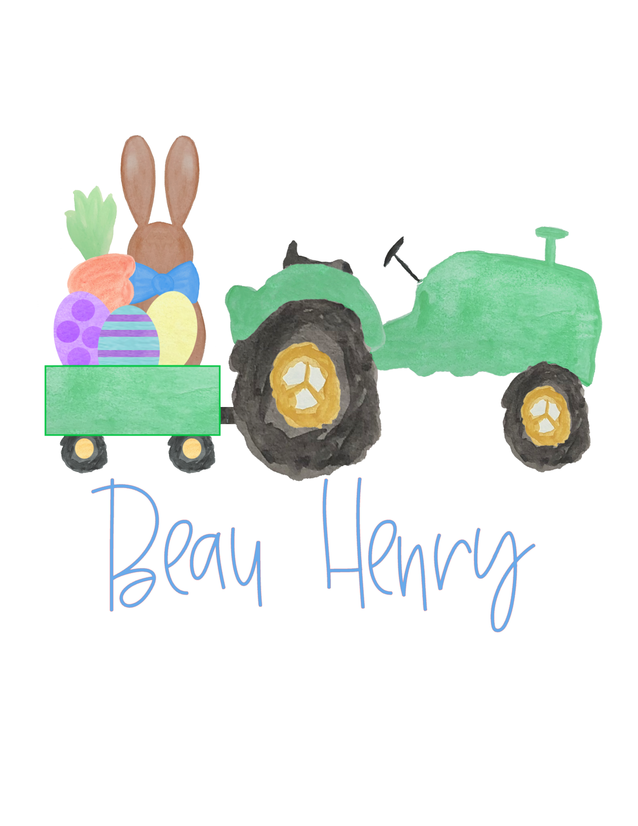 Green Easter Tractor - Graphic Tee