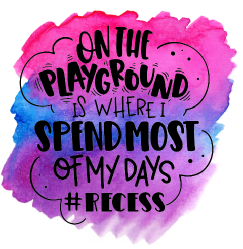 On the Playground is where I spend most of my days (Pink/Blue/Purple) - Graphic Tee