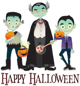 Happy Halloween Vampire Boys - Printed Tee