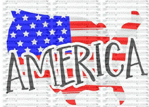 America -FLAG - Printed Tee