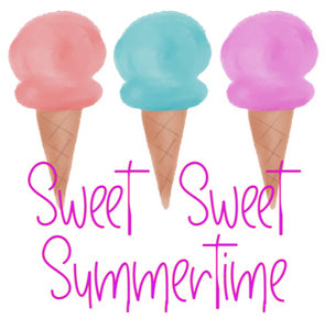 Sweet Sweet Summertime Ice Cream Trio - Graphic Tee