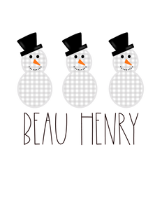 Snowman Trio (Boy) - Graphic Tee