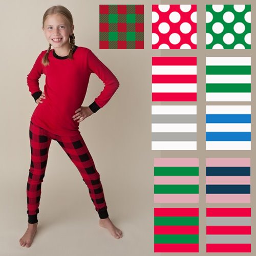 PREORDER - Two Piece Pajamas! RED AND GREEN CHECK
