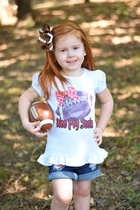 Football with Bow - Printed Tee