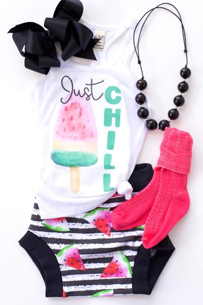 Just Chill Watermelon Popsicle Tee - Graphic Tee