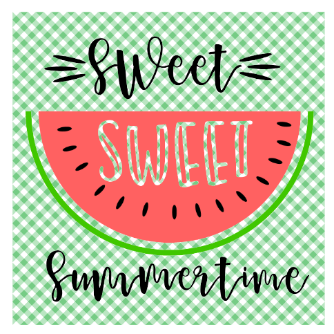 Sweet Sweet Summertime Gingham Graphic Tee