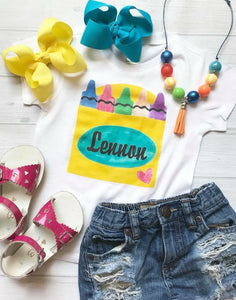 Personalized Crayon Box - Printed Tee