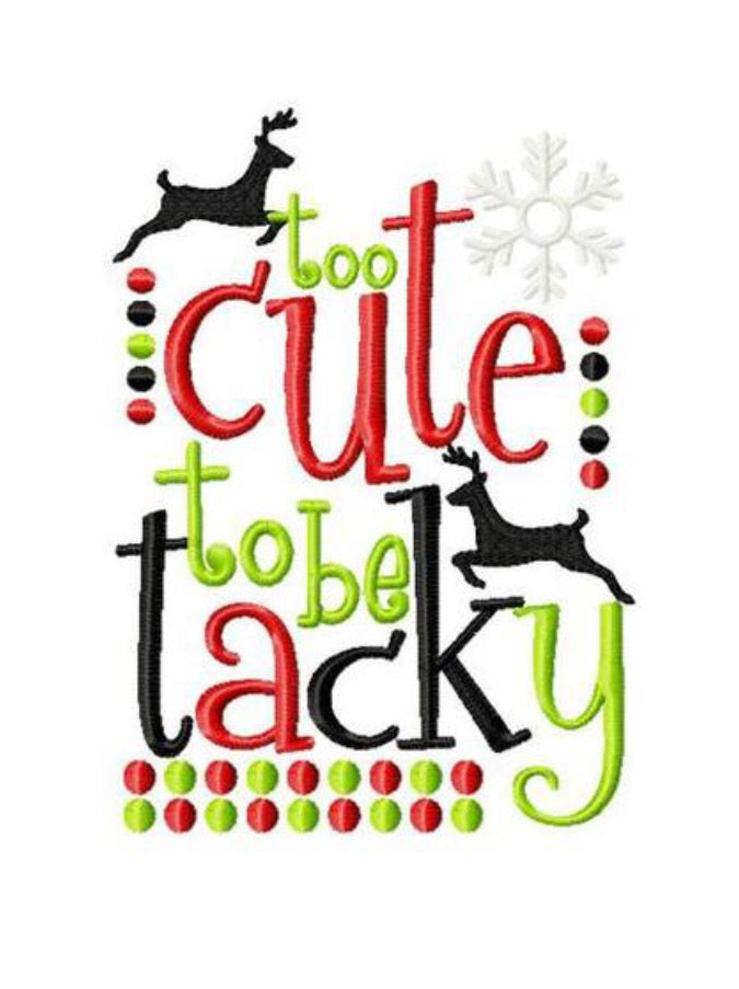 Too cute to be Tacky - Christmas Ruffle Tee