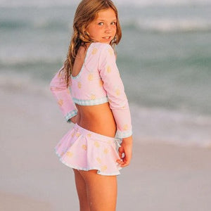 Pink Pineapples-Girls Skirt Bikini