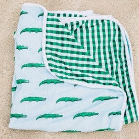 Blue Alligator-Swim Towel