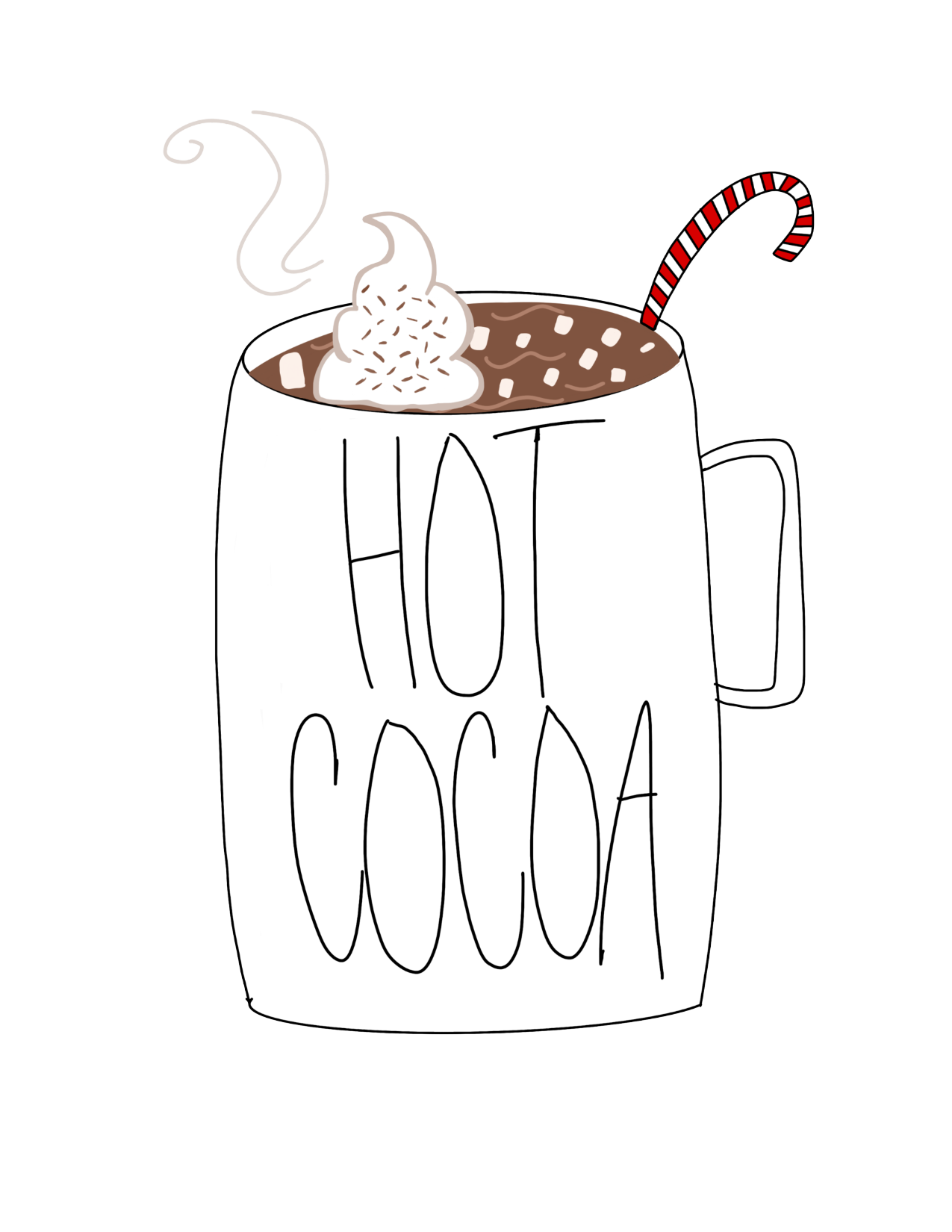 Hot Cocoa Rae Dunn Inspired Mug - Graphic Tee