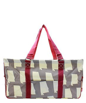 Monogrammed Alabama Utility Tote - Carryall Tote - Tailgating -Back to School - Teacher gifts - Pool or Beach Bag -Great Shower gift!