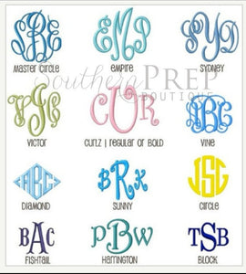 Stacked Monogram Baby Gown or Onesie - Monogram Baby - Personalized Baby Gift